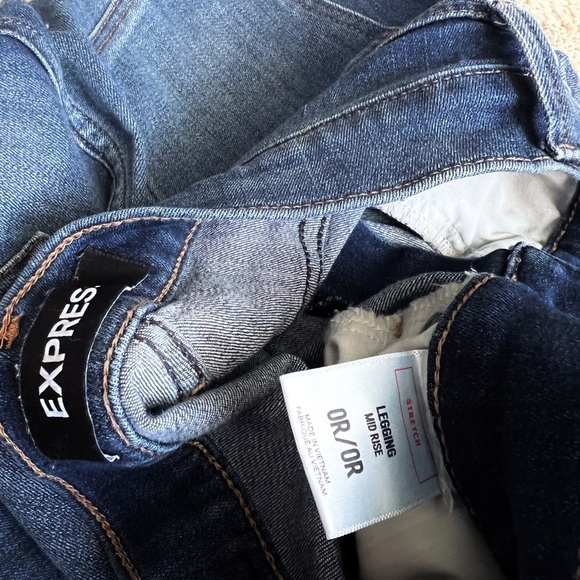 Express Womens Jeans size 0 Sequins Embellished Skinny Festival going out Denim - Picture 8 of 8